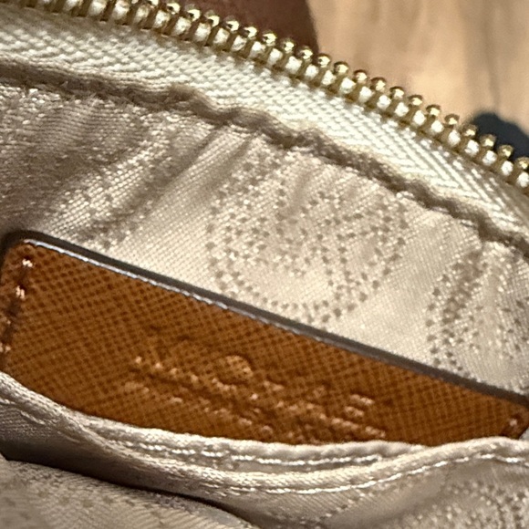 Michael Kors Tan and Gold Logo Wristlet - Picture 3 of 5